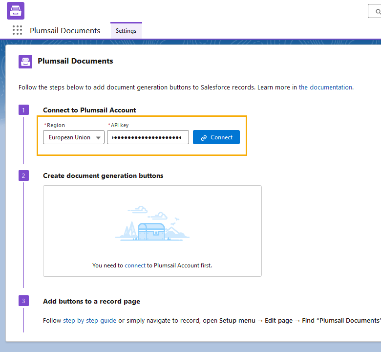 Connect to a Plumsail account