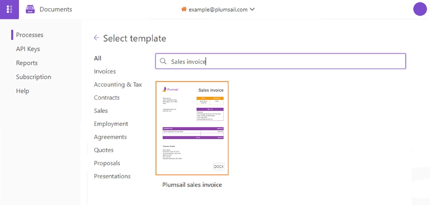 Select ready-to-use template