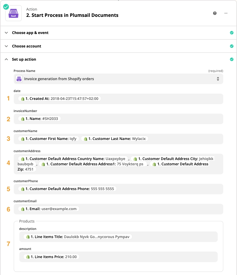Set up action for Plumsail Documents event