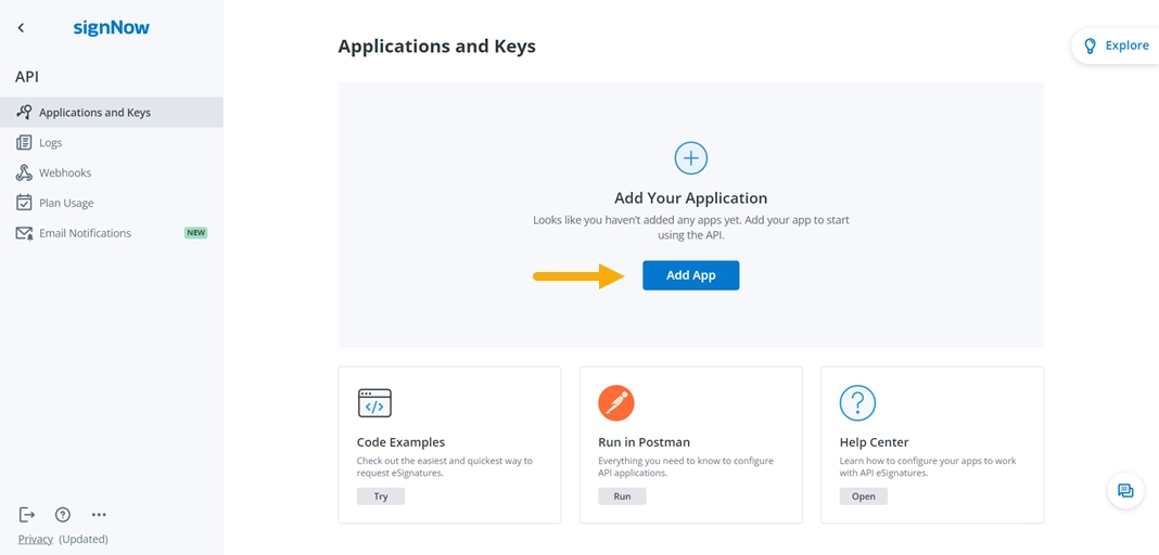 connect to signNow account