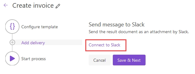 Slack delivery