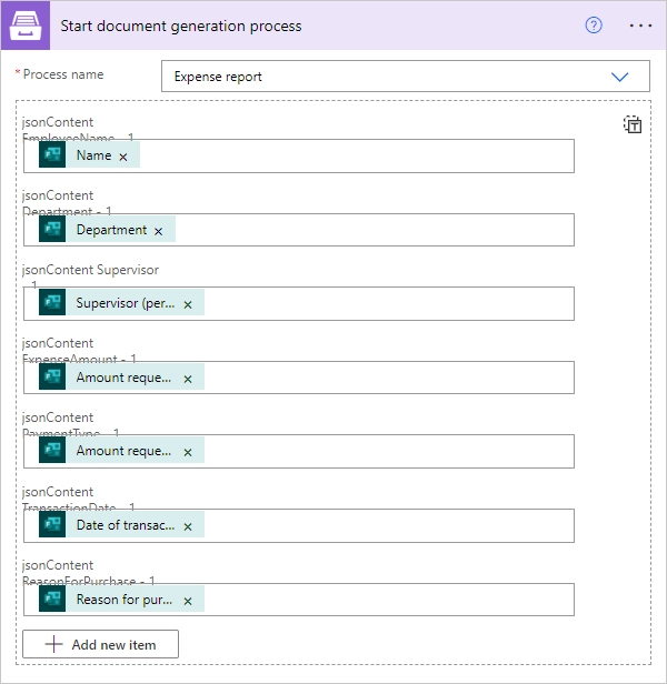 Start Document Generation Process