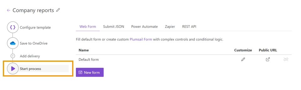 start process to create Word from template