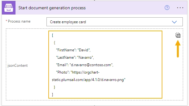 Start process flow example