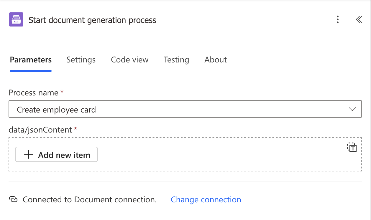 Start process template