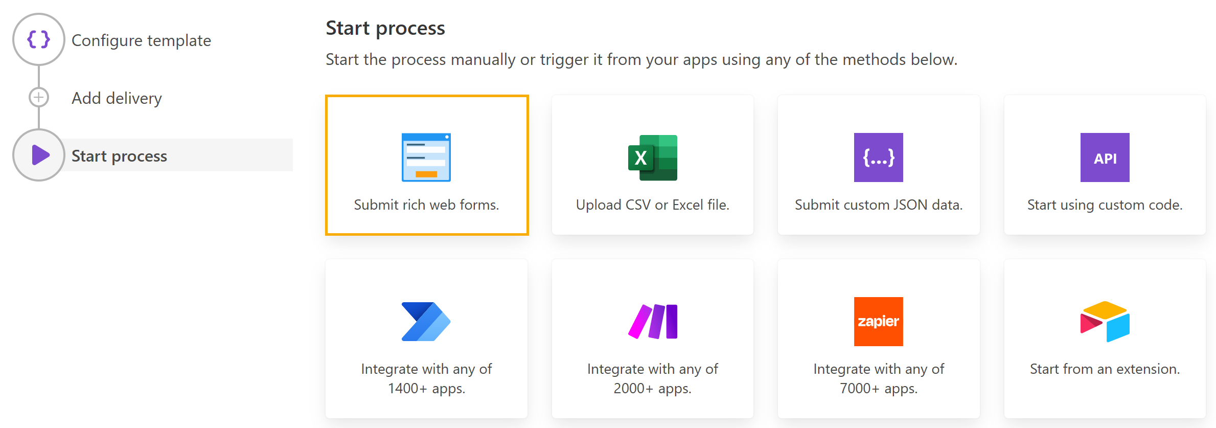 Submit rich web forms