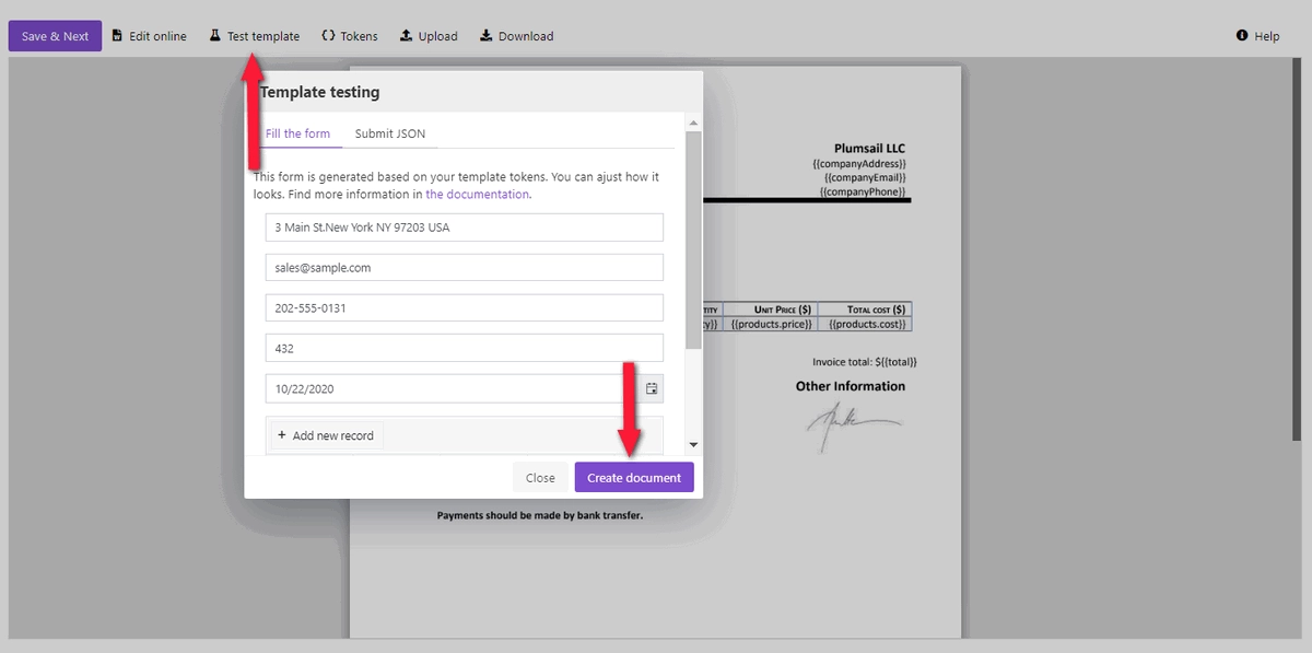 create docx from template