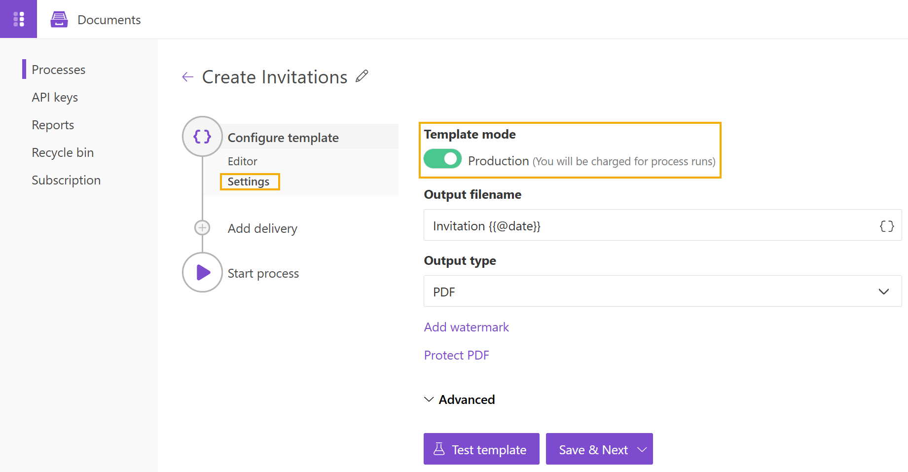 Upload CSV or Excel file