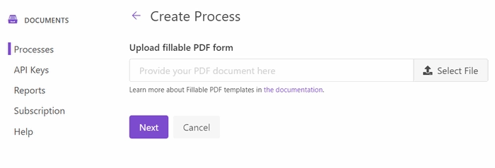 upload fillable PDF form