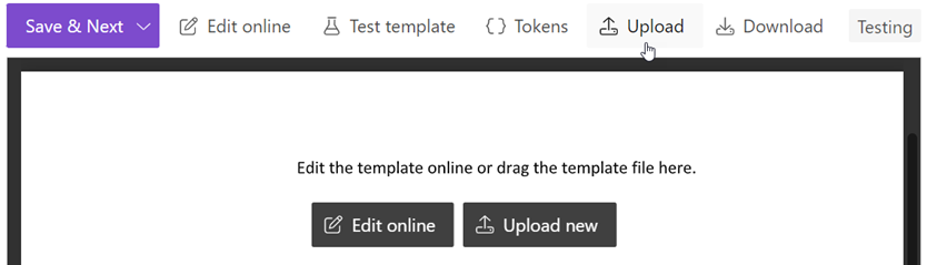 upload template file