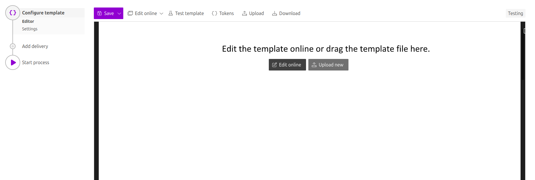 upload template file