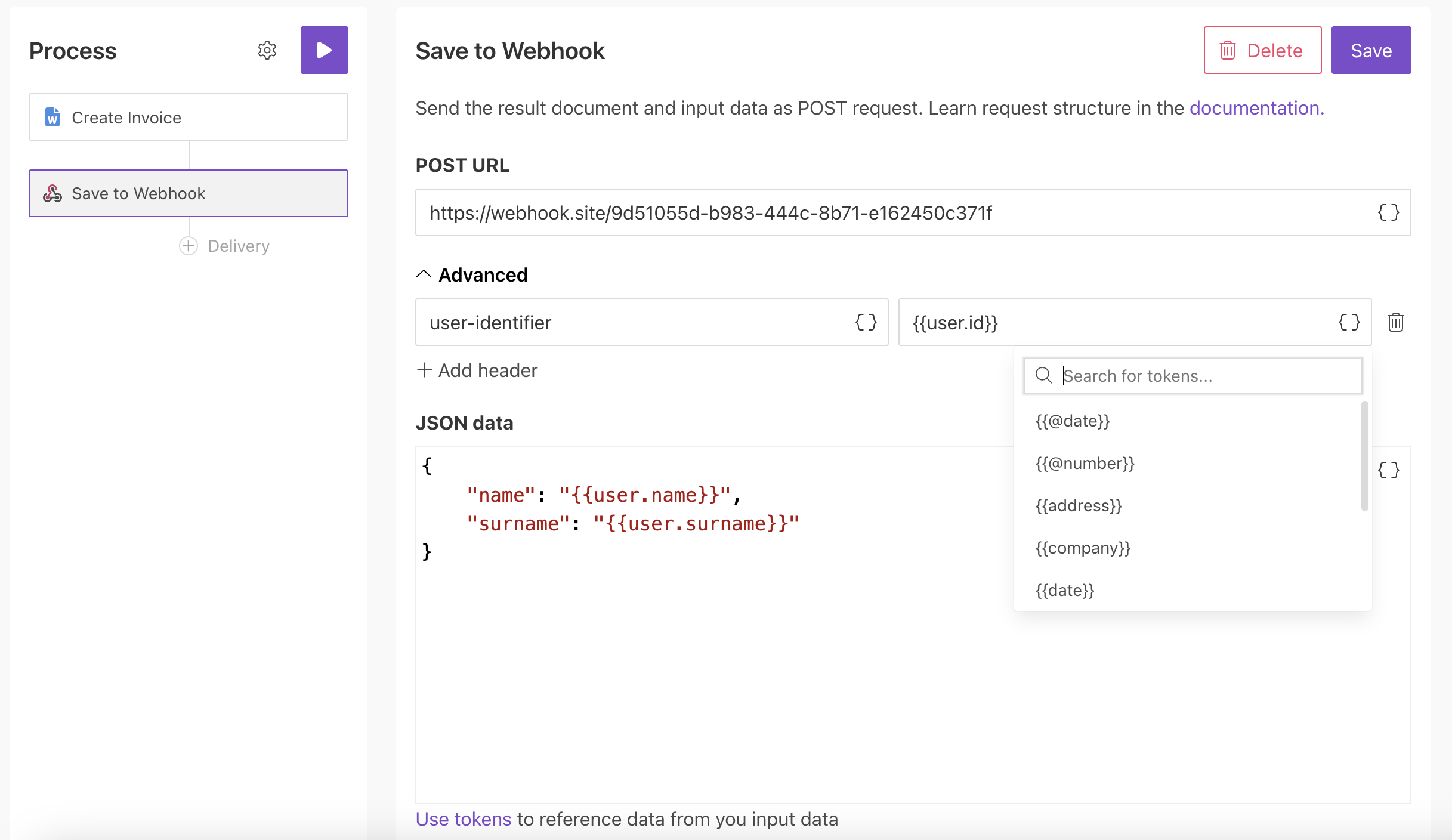 Custom headers and JSON