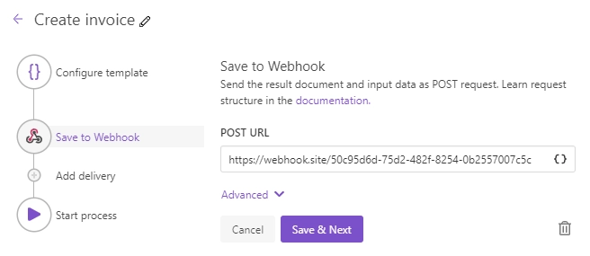 Webhook delivery