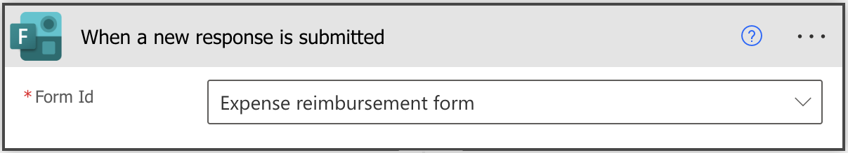 When a response is submitted trigger from Microsoft Forms