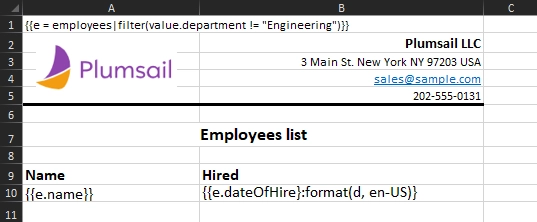 Hide regular rows template