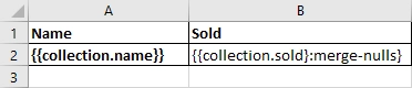 merge nulls formatter template