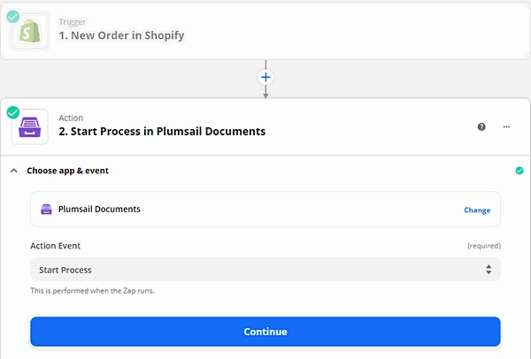 adding plumsail documents action