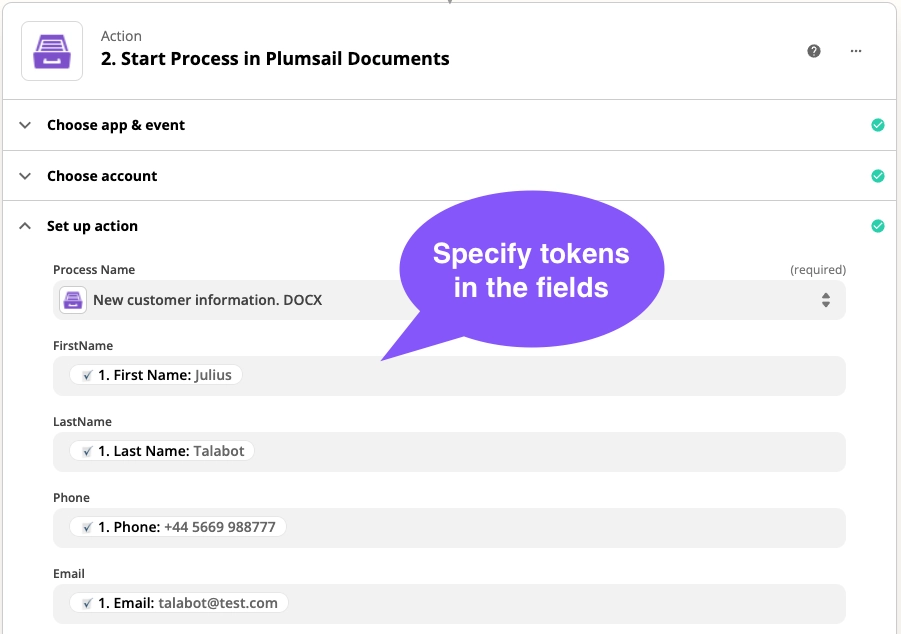 Fill fields using Smartsheet data