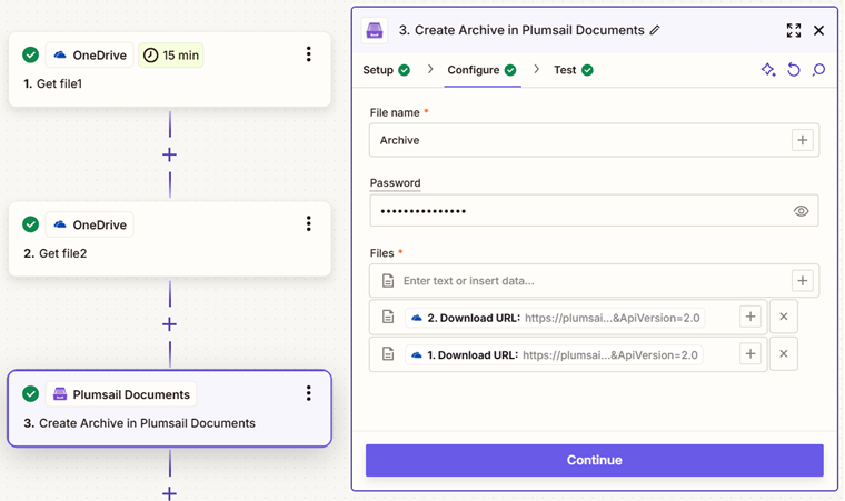 Create archive example