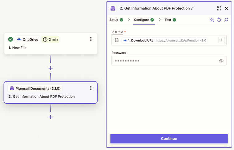 Get PDF protection info