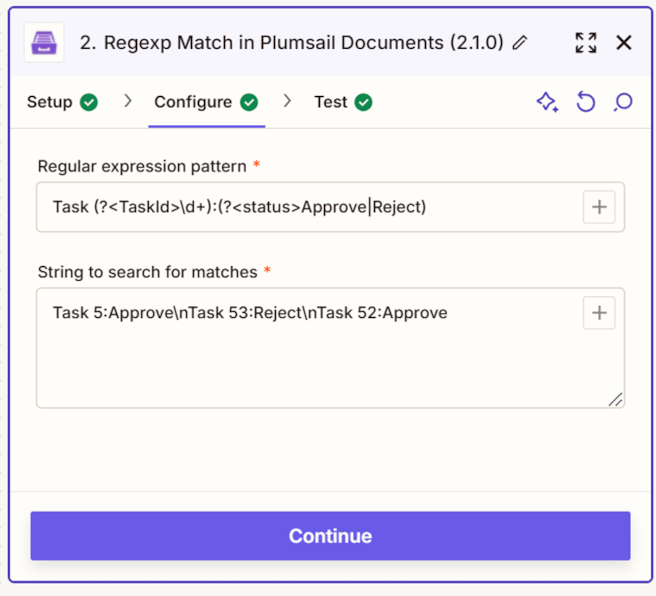 Regular Expression Match Example