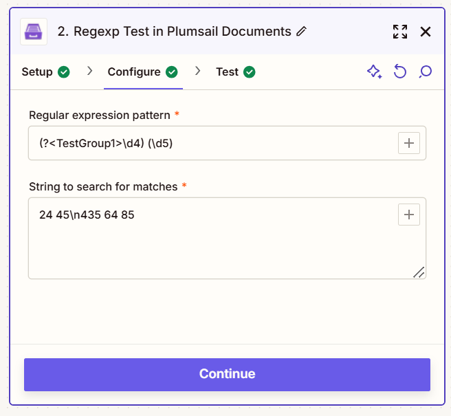 Regular Expression Test Example