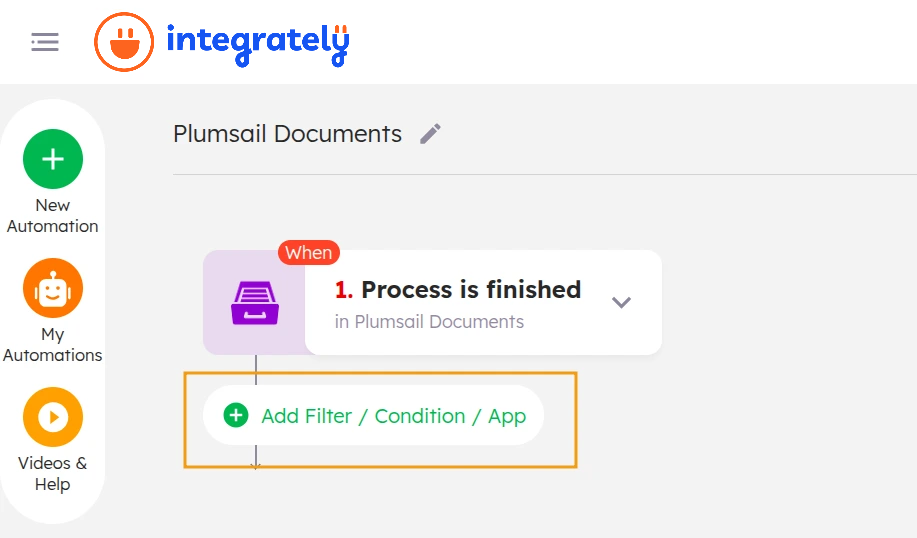Integrately add action from builder