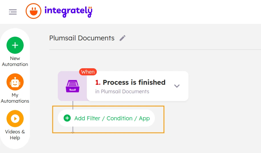 Integrately add action from builder