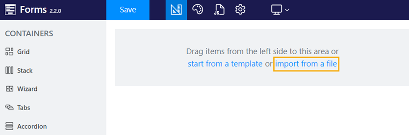 import form to web designer