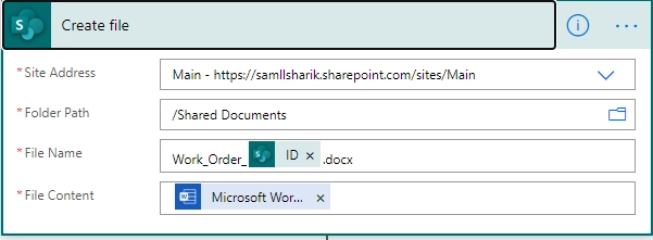 Create File from Microsoft Word documents