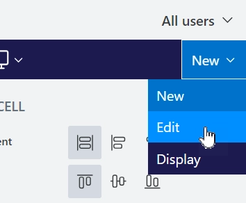 Select Form - New, Edit and Display