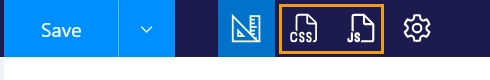 JavaScript and CSS editors