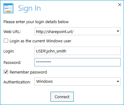 Sign In not as Windows user