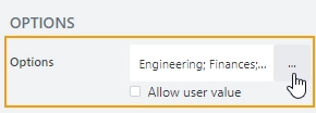 Static list options