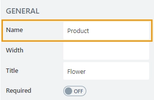 Column Name property