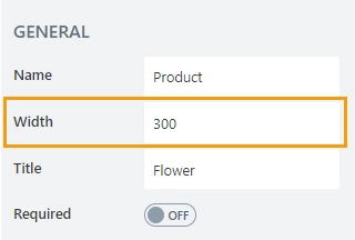 Column Width property