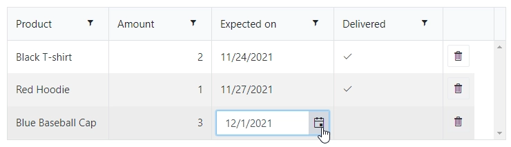 Data Table control