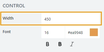 Control control's width