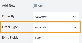 Order type property