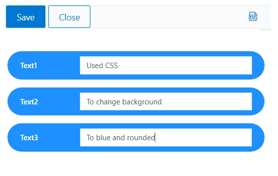 Field's class with CSS on the form