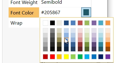 Field control's font color