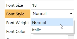 Field control's font styling