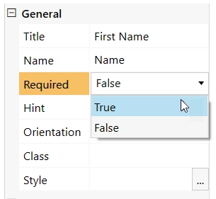 Field's required status