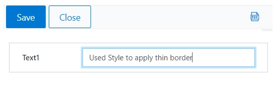Field's style applied on the form