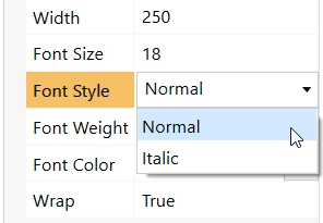 Field's Title font style