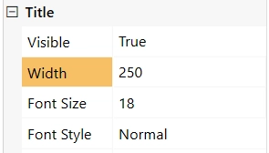 Field's Title width