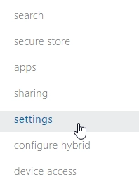 SharePoint Online Settings