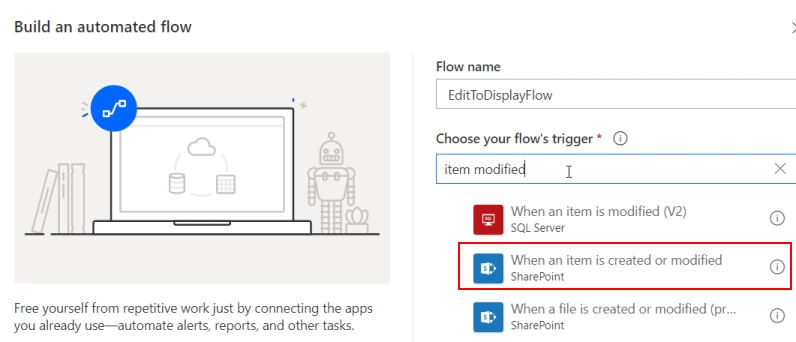 Create automated Flow