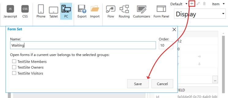 Create Form Set