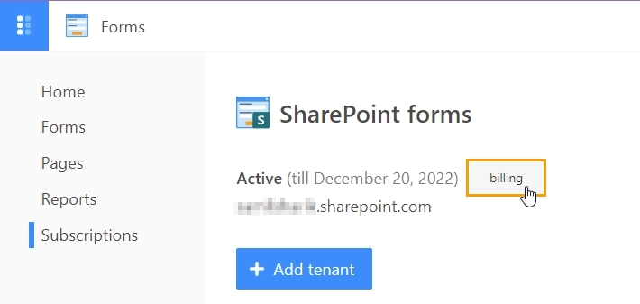 subscription page
